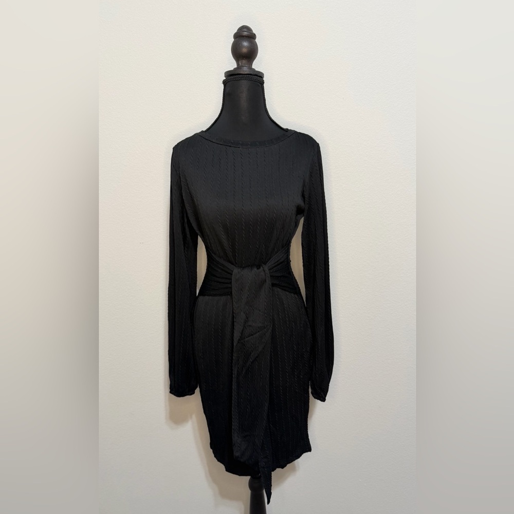 NWT Black Cable Knit Dress
